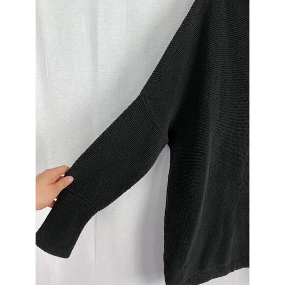 Free People Sweater Ottoman Slouchy Pullover Oversized Chunky Black Minimalist - Picture 6 of 8